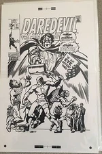 Daredevil 71 Cover Oversized Large Production Art Comic Marie Severin