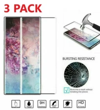 3-Pack Tempered Glass For Samsung S10 S21 Ultra Note 20 10 Plus Screen Protector