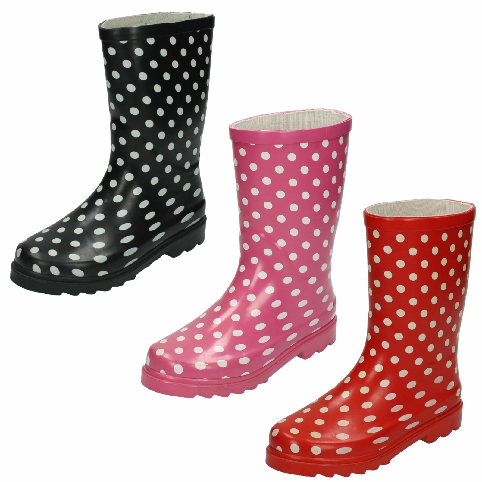 X1R118 WELLINGTONS BOOTS POLKA DOT 