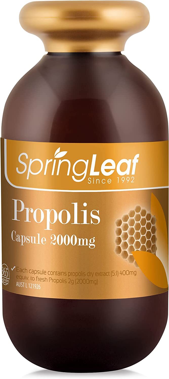 Spring Leaf Premium Propolis 2000mg 365 Capsules Springleaf Immunity ...