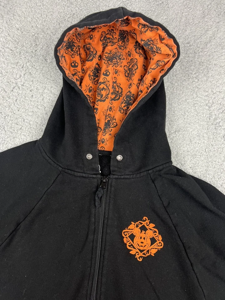 Sudadera con Capucha con Cremallera de Halloween de los Parques Disney Juvenil Mediana para Mujer XS Miedo al Parque Foto 2 de 4