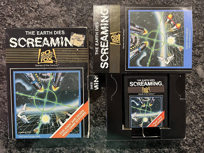Earth Dies Screaming Game (Atari 2600) Cartridge, Box, Inner Box & Manual TESTED