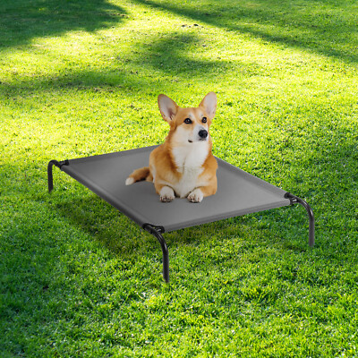 43'' Large Dog Bed Elevated Outdoor Raised Pet Cot Indoor Durable Steel Frame