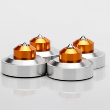 4 piezas almohadillas de aislamiento para equipos audiófilos 44 mm base alta gama punta de latón chapado en oro