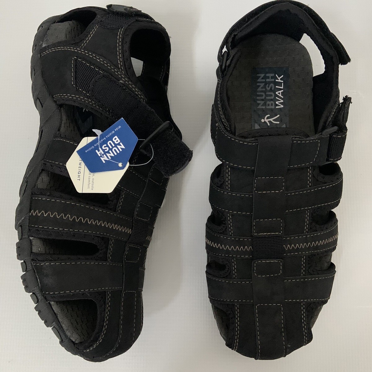 みんと Nunn Bush Rio Grande Fisherman Men's size 12 M Black suede sandals