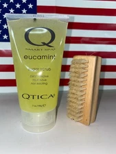 QTICA Smart Spa SUGAR SCRUB for Manicure & Pedicure 7oz.Eucamint & Brush