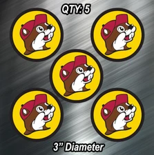 (5) FIVE Bucees Buc-ees Vinyl Decal Sticker For Car Laptop Skateboard NEW