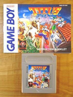 Titus The Fox: To Marrakech And Back Game Boy Game & Manual Only