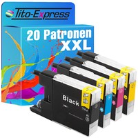 20 Patronen Xxl FüR Brother LC-1240 DCP-J 525 W DCP-J 725 Dw DCP-J 925 Dw