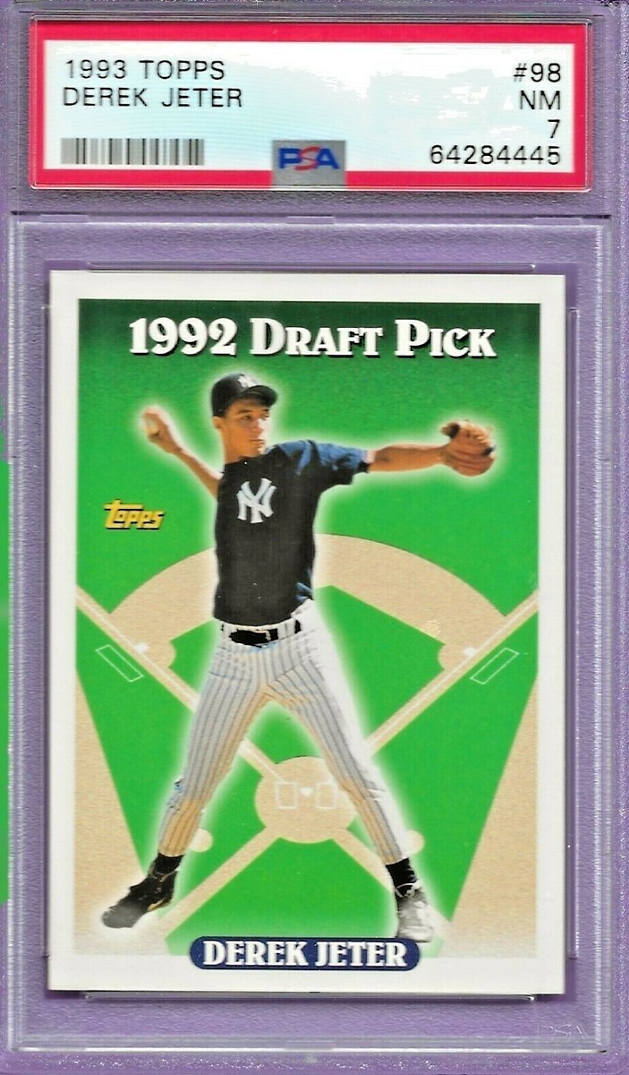 Derek Jeter RC 1993 Topps 1992 Draft Pick Card # 98 PSA 7 NM