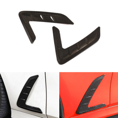 ABS Carbon Fender Side Body Air Outlet Cover Trim For BMW 3 Series G20 2020 2021