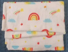 Dunnes Stores Rainbow Sun Shooting Star Cloud Fleece Pram Size Blanket