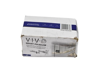 VIVO MOUNT-POLE01AW White Pole Mount Monitor Arm Adjustable VESA 75x75 100x100