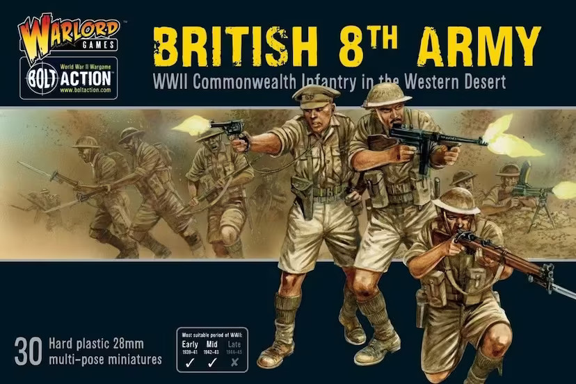 Bolt Action British 8th Army WWII Commonwealth Infantry Miniatures Warlord Games