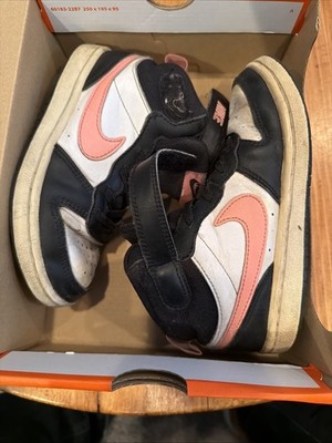 Nike CD7783-005 High Top Sneakers Black White Pink Adjustable Strap 13C