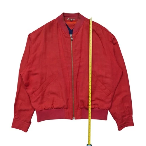 VTG 90s ICEBERG PEANUTS SNOOPY EMBROIDERED BOMBER JACKET RAYON LINEN SIZE 50 image 14