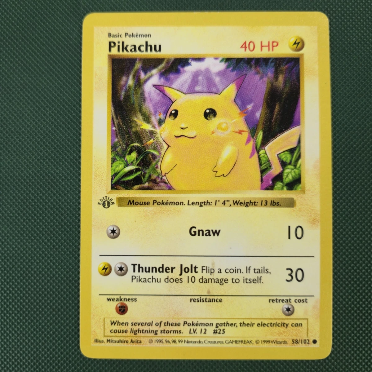 Pikachu Pokémon TCG Individual Trading Card Games Base Set in
