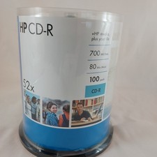 HP 100 PACK CD-R 52x 80 MIN 700 MB BLANK DISC  NEW - SEALED