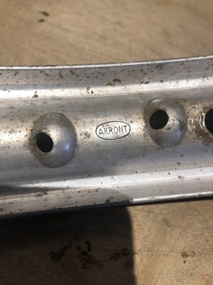 Genuine Akront Front Rim WM1 19 inch 1.60 inside 2 1/4 wide ITEM #2