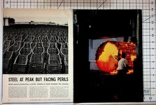 Vintage Magazine Article Steel Industry US Ford Kaiser Labor Auto Factory