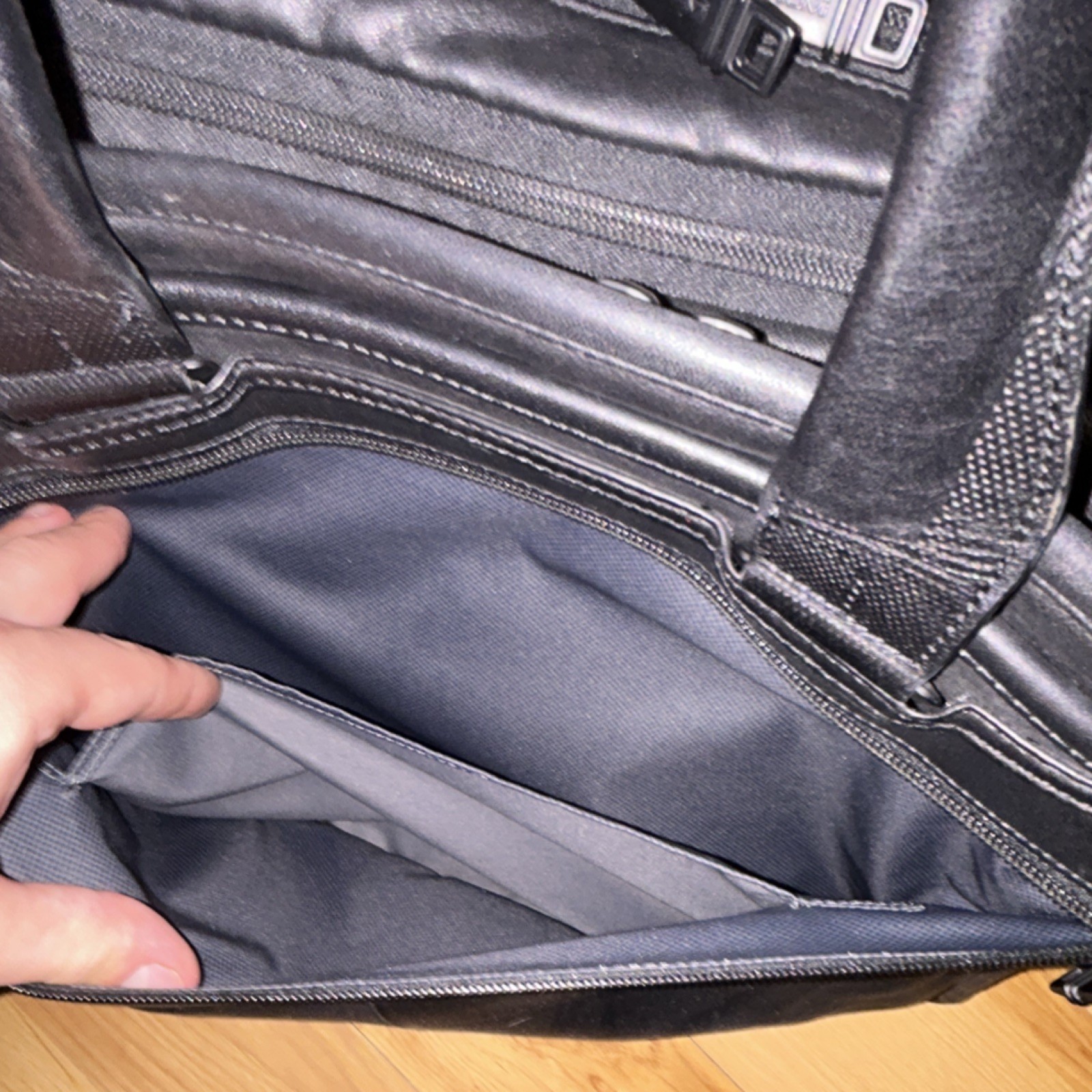 Tumi Black Briefcase/Document Case Adjustable Str… - image 3