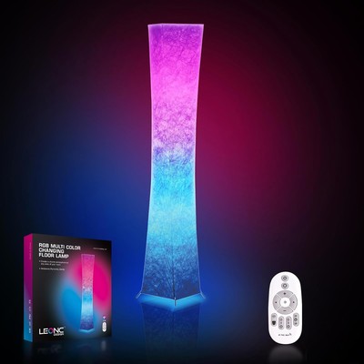 LEONC Floor Lamp with Remote, Tuya Smart 9w×2 Bulbs 61 inches(RGBW/remote) 
