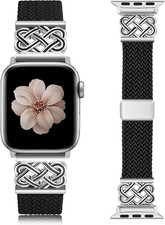 Braided Stretchy Band with Magnetic Clasp for Apple Watch Bands Women Men