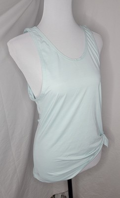 Calia Women s Tank Top Light Blue Scoop Neck Open Back Active Athletic Top