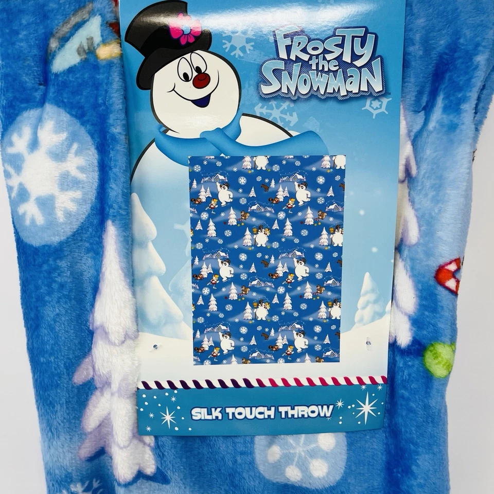 Manta Frosty El Muñeco de Nieve 50”x70” Navidad Karen Copos de Nieve Animales de Nieve Foto 2 de 4