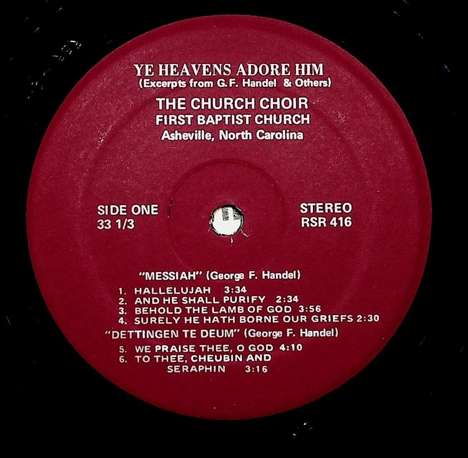 The Church Choir - Ye Heavens Adore Him LP Record RSR 416 33⅓ RPM - Image 3 of 4