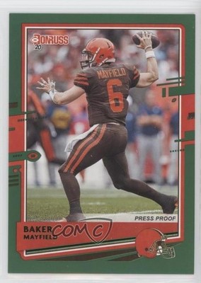 2020 Panini Donruss Press Proof Green Baker Mayfield #71 03zv