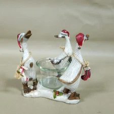 Tii Collections Holiday Duck Trio Tea Light Candle Holder Votive Christmas