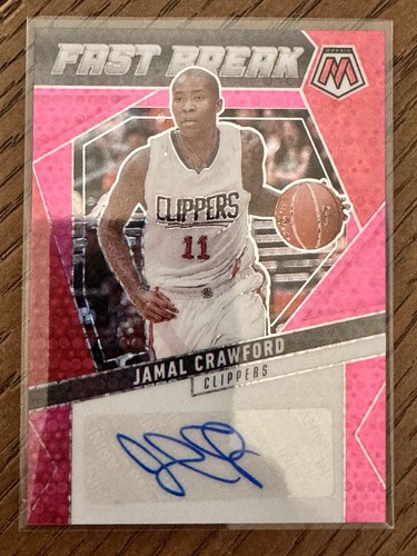 2024-25 Panini Mosaic Jamal Crawford Pink Fast Break Auto /15