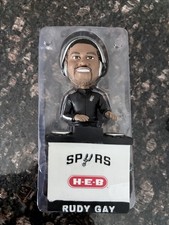 San Antonio SPURS Rudy Gay Bobblehead HEB DJ - Used - Box shows shelf wear x