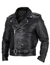 Premium Mens Brando Classic Leather Jacket Leather Bikers Leather Jacket
