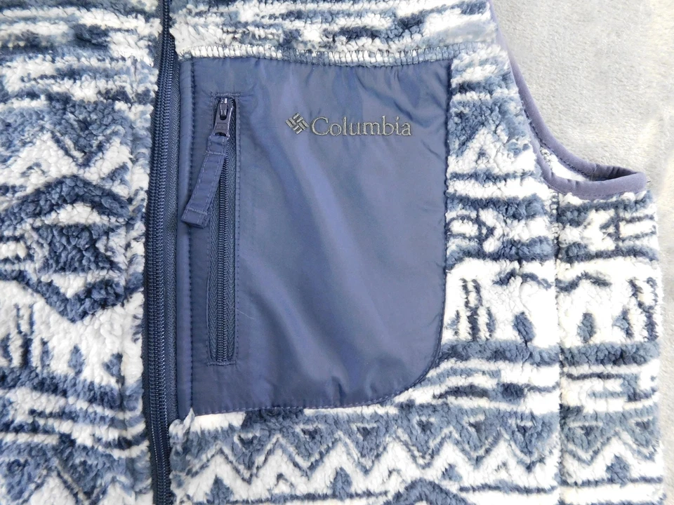 Chaleco Columbia Mujer Medio Azul Sherpa Vellón Azteca West Bend Nuevo con Etiquetas Foto 2 de 4