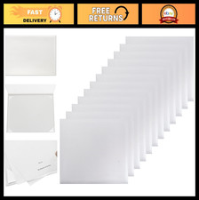 8.5"x11" Smooth Padded Diploma Cover Certificate Holder - White, 12-Pack Set