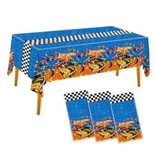 3pcs Rceing Car Birthday Party Decorations Party Tablecloth Plastic Race Car