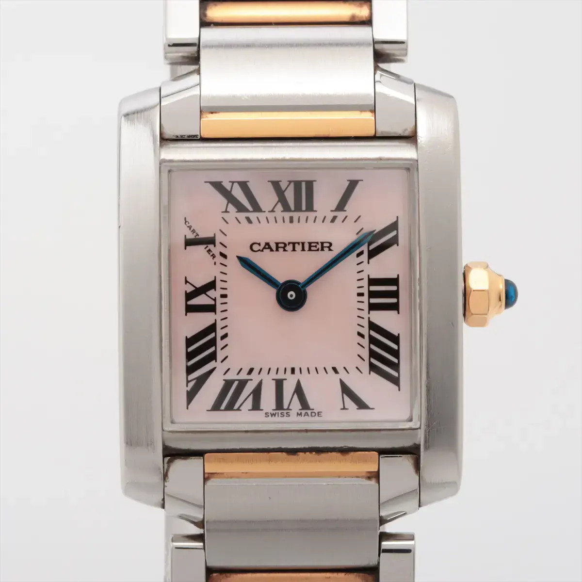 Cartier Tank Francaise Small 18K Two Tone Rose Pink MOP Dial 