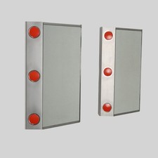 Mobili Pensili Vintage Alluminio Plastica Vetro Italia Anni 60-70 Originali