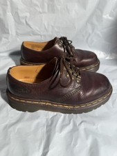 Vintage 90s Dr Martens Brown Oxford Bex 8098 UK 4 Chunky Leather Docs England