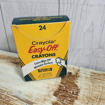 Rare Crayola Crayons Easy Off 24 Pack IMPERFECT 1985
