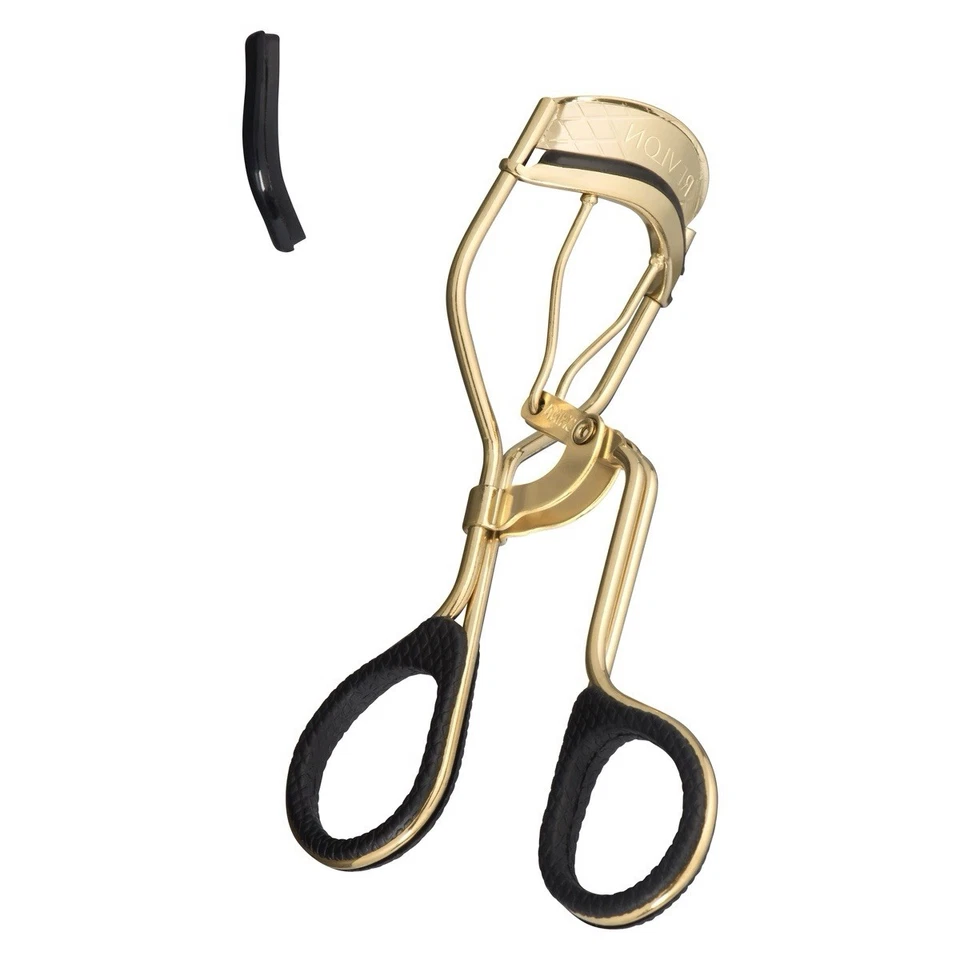 Rizador de pestañas Revlon Cushion Grip dorado, agarre para dedos, almohadilla de repuesto, modelo 11100 Foto 3 de 4