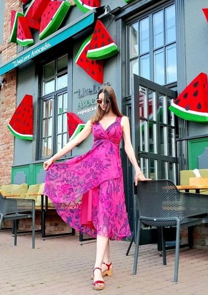 Women Phase Eight Dress Pink Silk 36 / S / 44