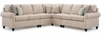 Beiges LuxuriöSes Ecksofa L-Form Wohnzimmer Bequem Weich Modern Elegant