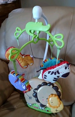 ''Fisher Price LUV U ZOO Snuggle Cub Soother Mobile'' (2010) CLEAN! Works Great!!!