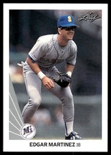 Edgar Martinez 1990 Leaf #299 Mariners MLB READ FREE SHIPPING AutographDen
