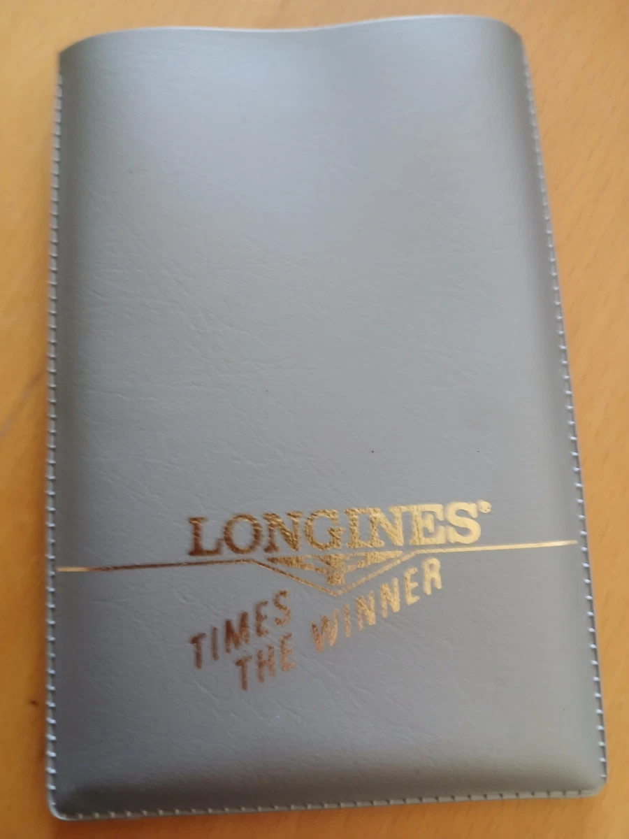 Tarjeta de garantía Longines 1992 de colección, folleto de instrucciones de servicio y funda