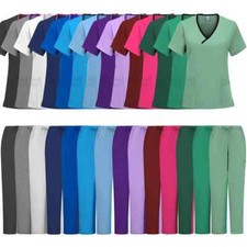 Workwear Beauty Clothe Split Suit Short Sleeve Pocket Surgical Uniform Scrub Set