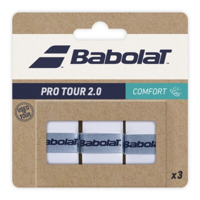 Babolat PRO TOUR 2.0 Tennisschläger Overgrips - 3er Pack - Weiß